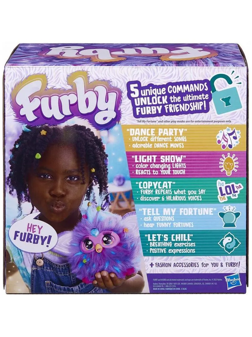 Furby violet peluche interactive - Multicolore