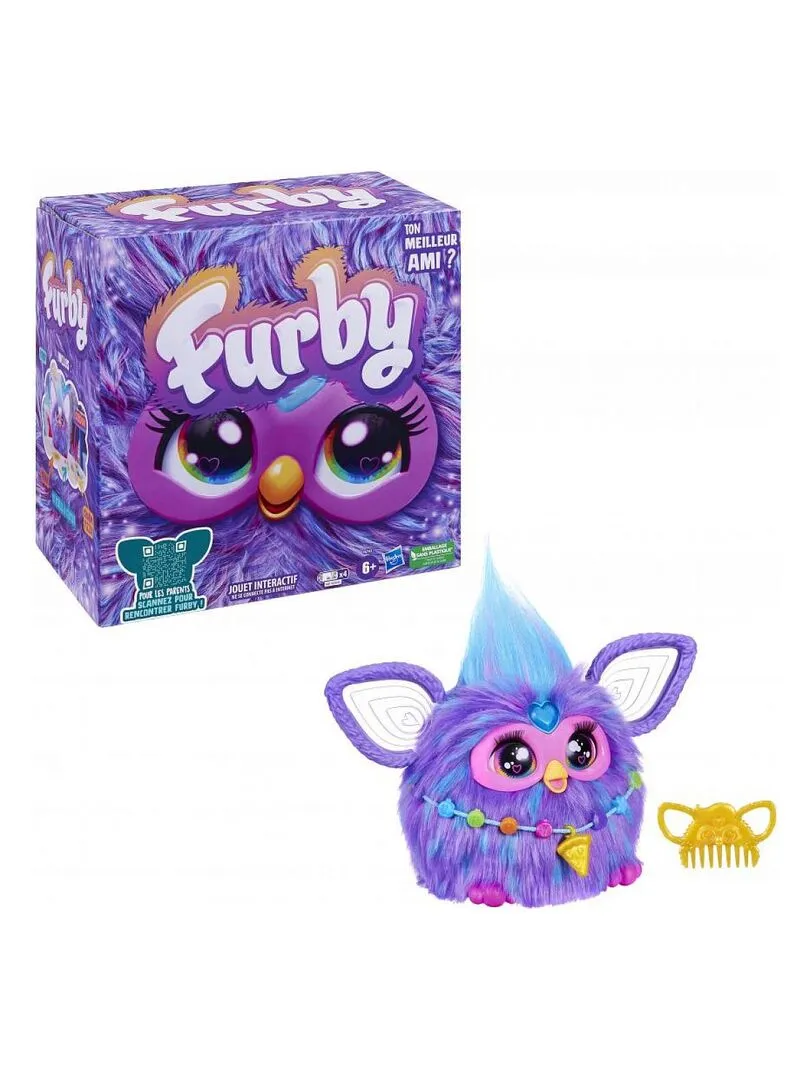 Furby violet peluche interactive - Multicolore