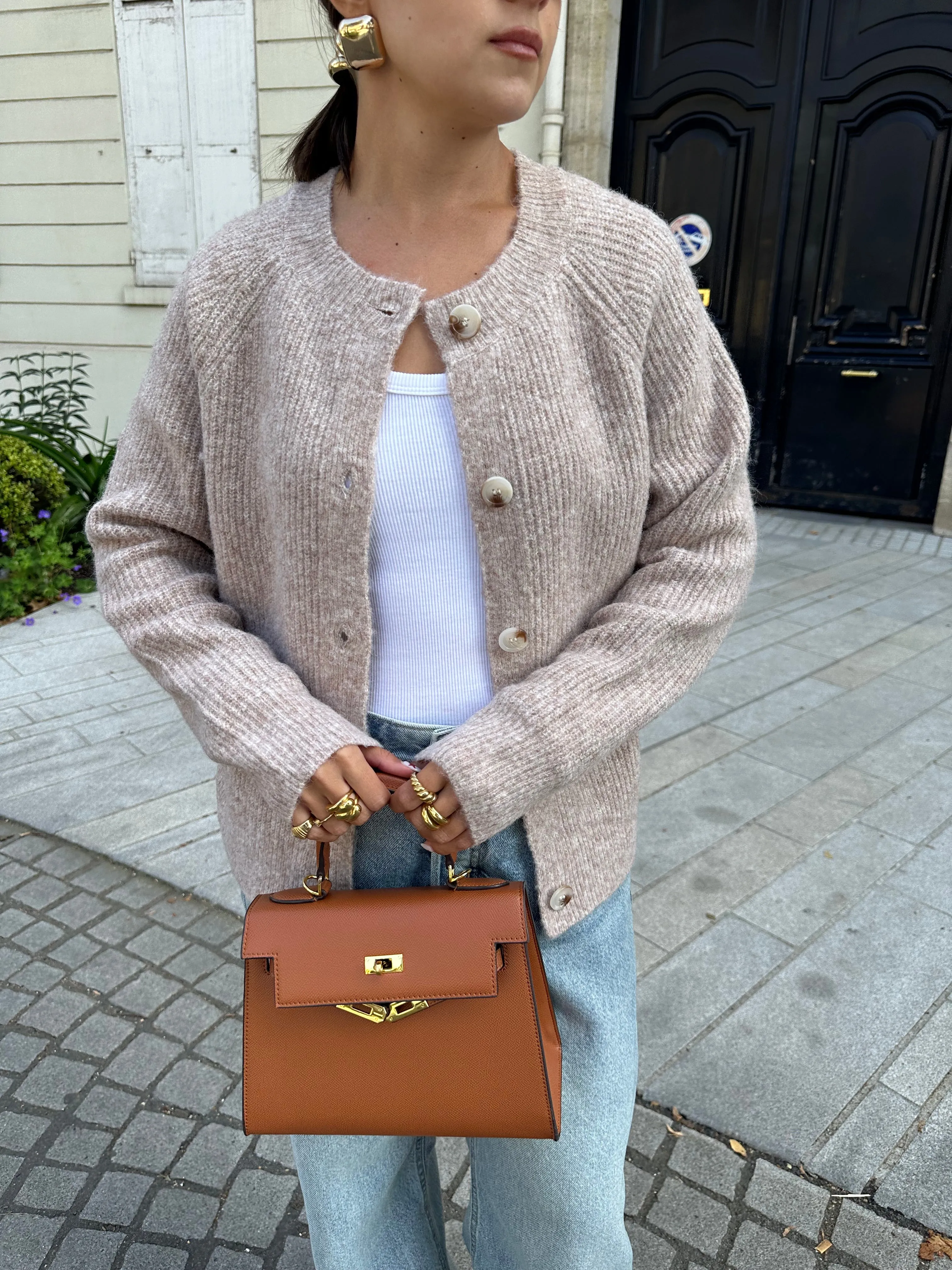 Gilet PAULINE taupe (M859)