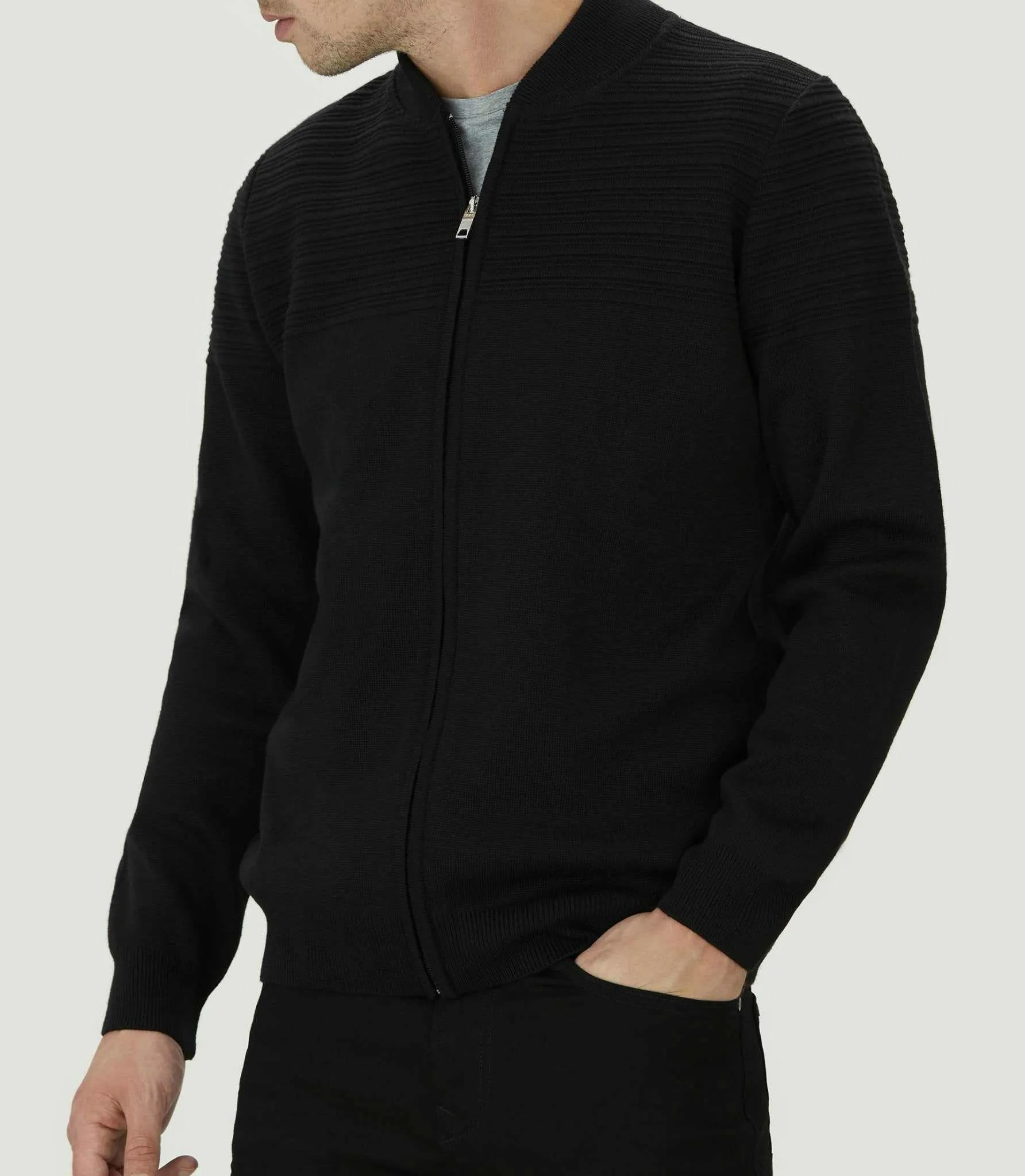 Gilet zippé col teddy noir Lawson