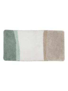 Guy Levasseur - Tapis de bain en polyester fantaisie vert et beige - Multicolore