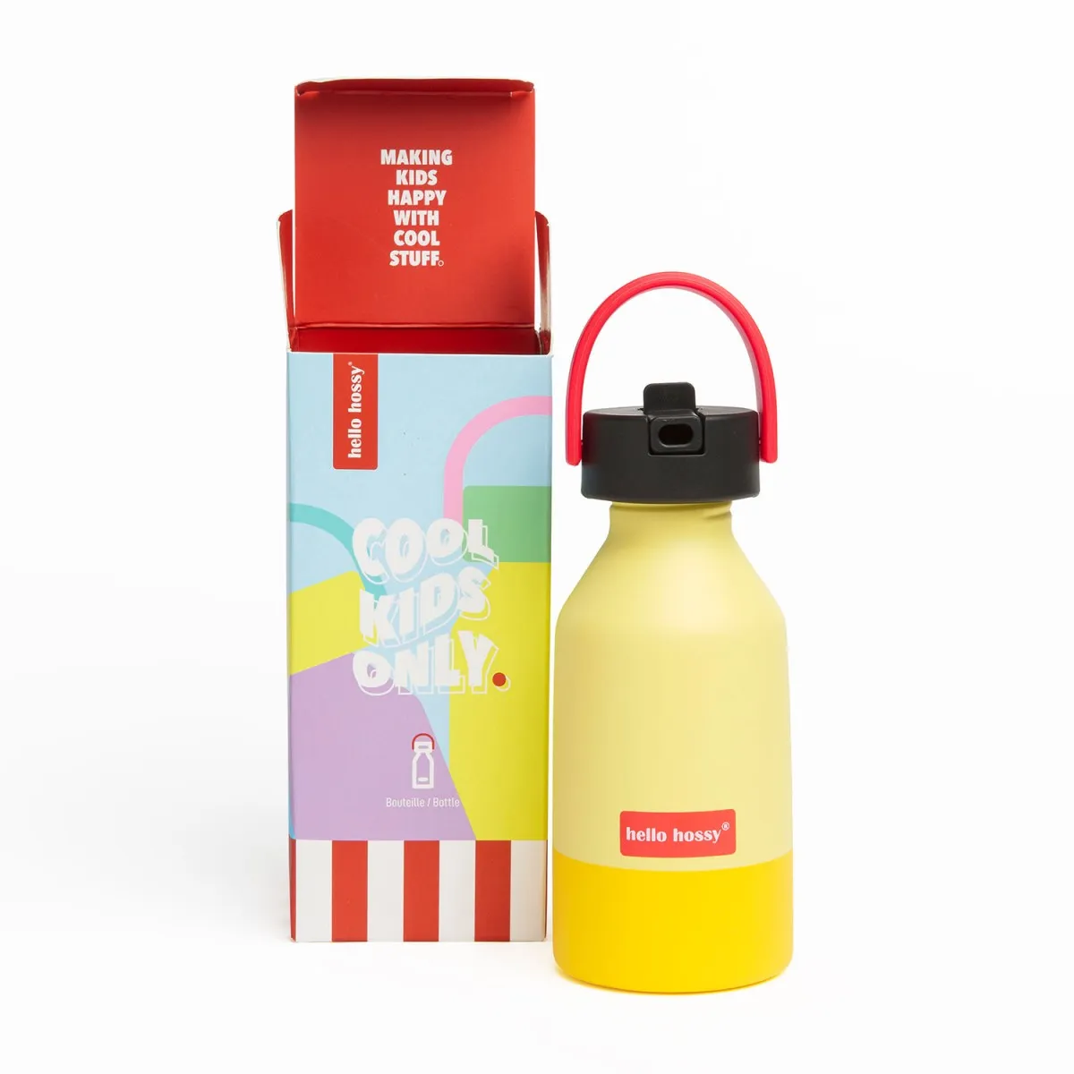 Hello Hossy - Gourde jaune pour enfants de 470 ml