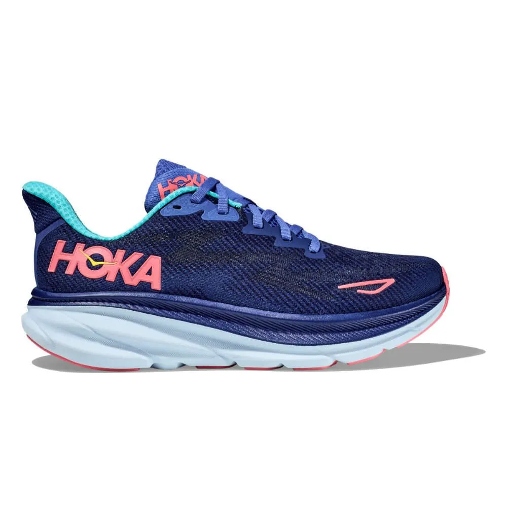 Hoka Clifton 9 Bleue et Orange pour Femme - 1127896-BBCRM