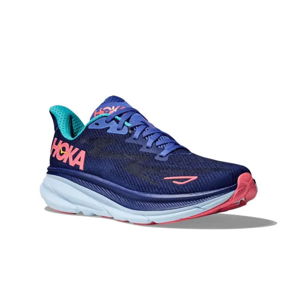 Hoka Clifton 9 Bleue et Orange pour Femme - 1127896-BBCRM