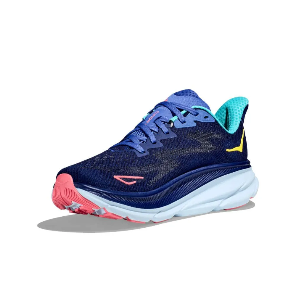 Hoka Clifton 9 Bleue et Orange pour Femme - 1127896-BBCRM