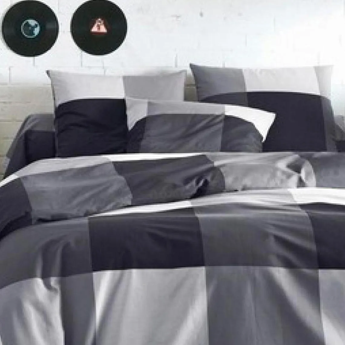 Housse de couette coton KUBIKAL - noir | Housse de couette 3 SUISSES