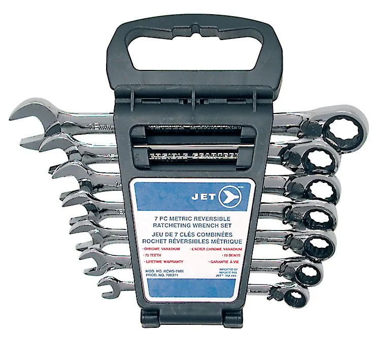Jet 700371 Ensemble de 7 clés rochet 8 - 18mm