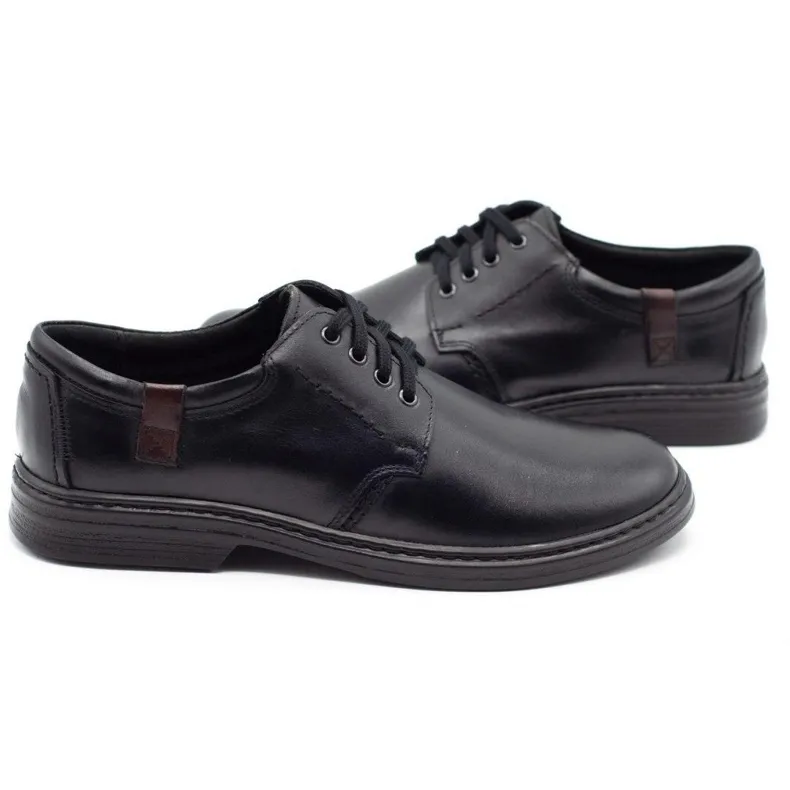 Joker Chaussures pour hommes en cuir 415 noir le noir