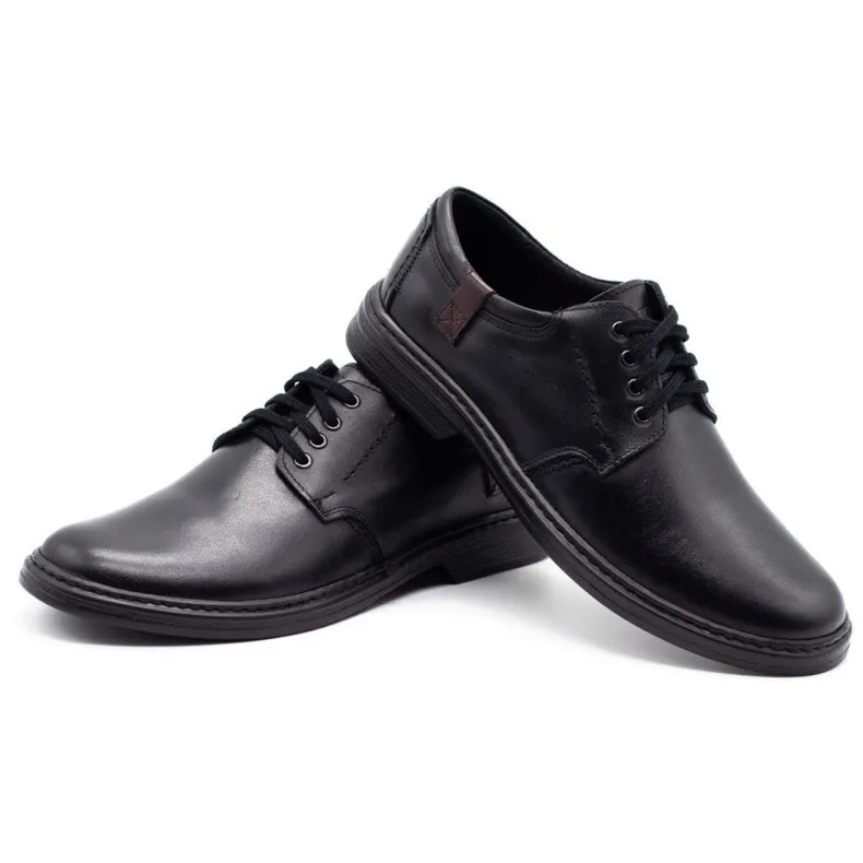 Joker Chaussures pour hommes en cuir 415 noir le noir