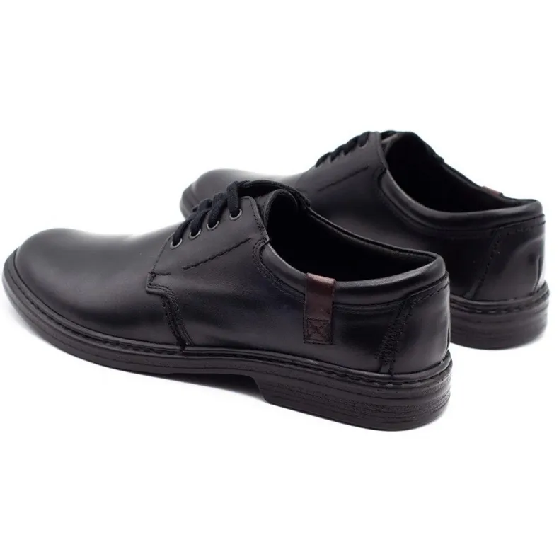 Joker Chaussures pour hommes en cuir 415 noir le noir