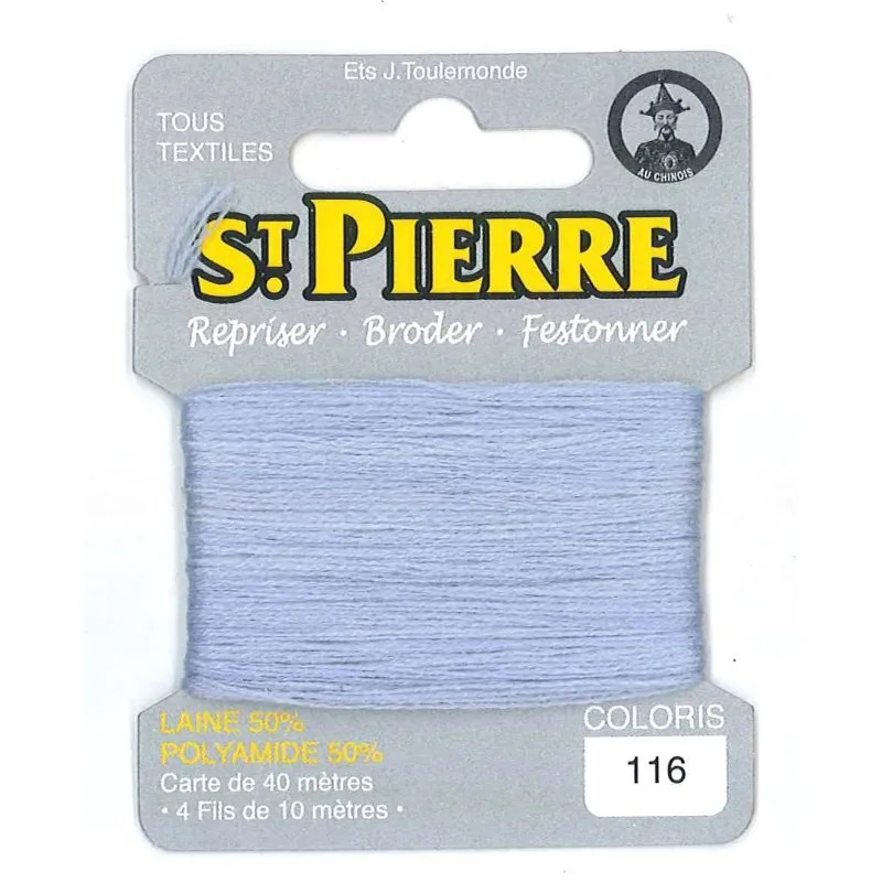 Laine Saint Pierre pour repriser / broder - gris clair n°116