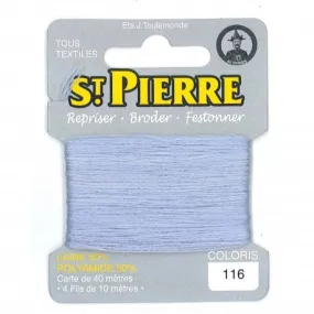 Laine Saint Pierre pour repriser / broder - gris clair n°116