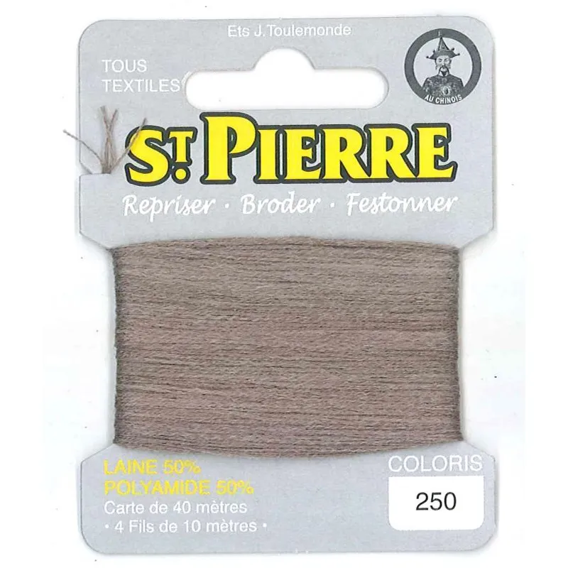 Laine Saint Pierre pour repriser / broder - taupe clair n°250