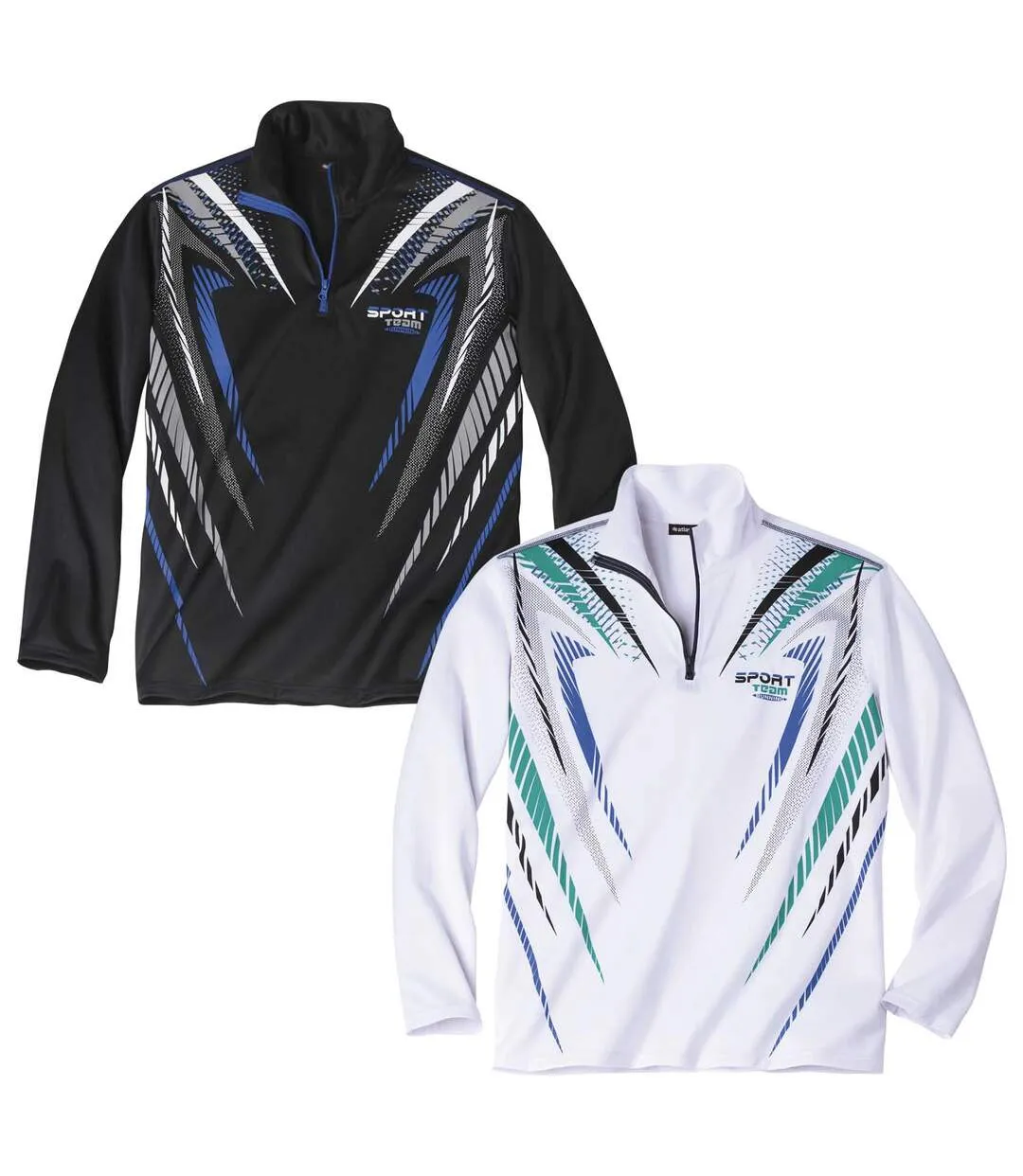 Lot de 2 Polos Zippés Sport 