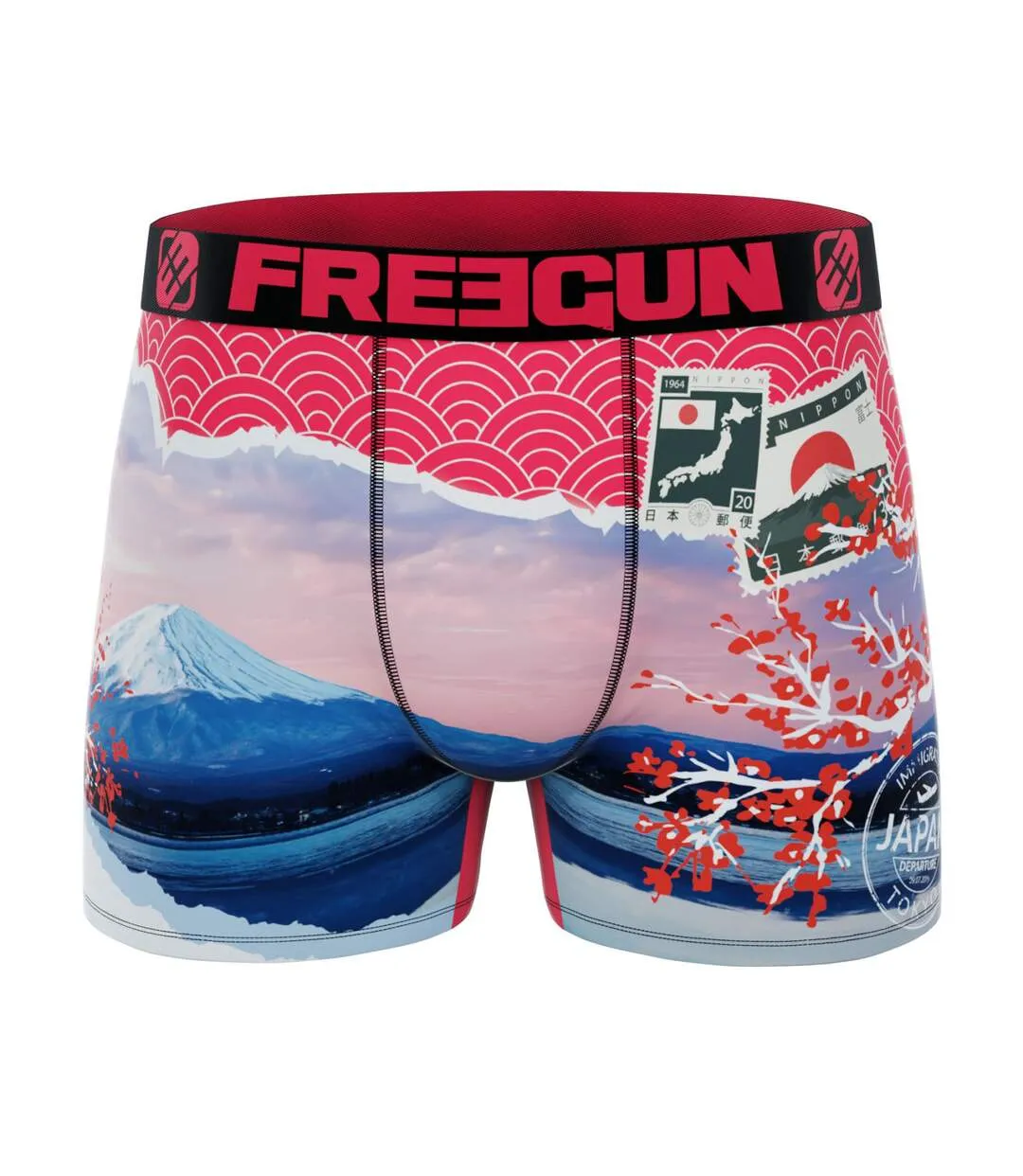 Lot de 4 boxers homme en polyester recyclé Landscape Freegun