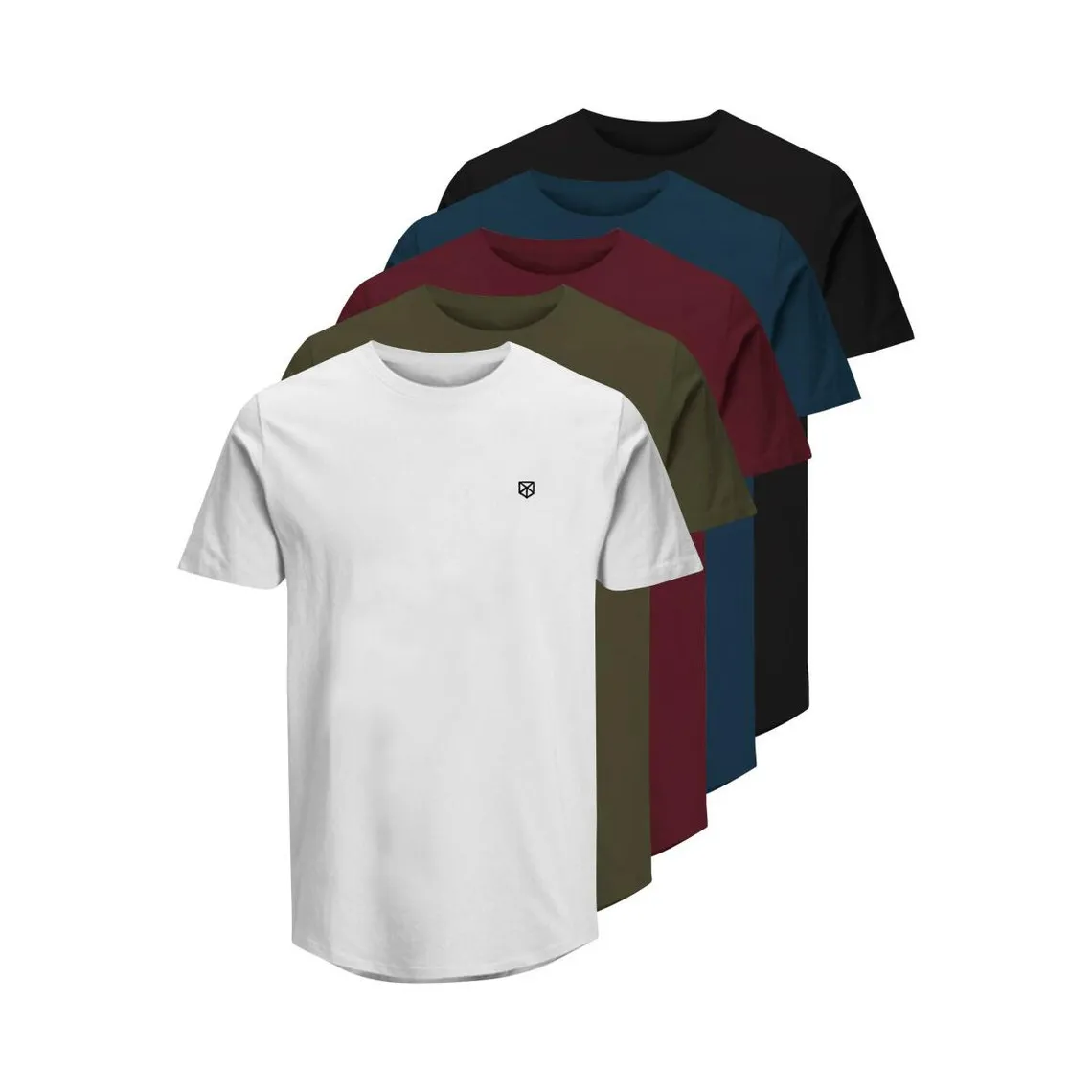 Lot de 5 T-shirts Regular Fit Col rond Manches courtes en coton | 3 Suisses