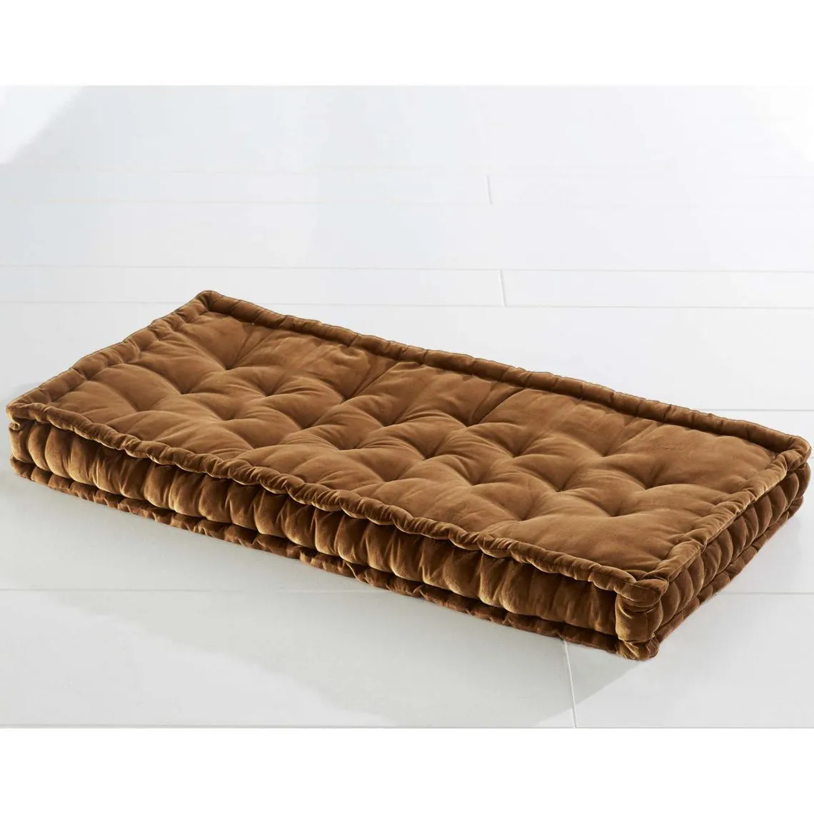 Matelas de sol marron glacé  capitonné en velours | 3 Suisses