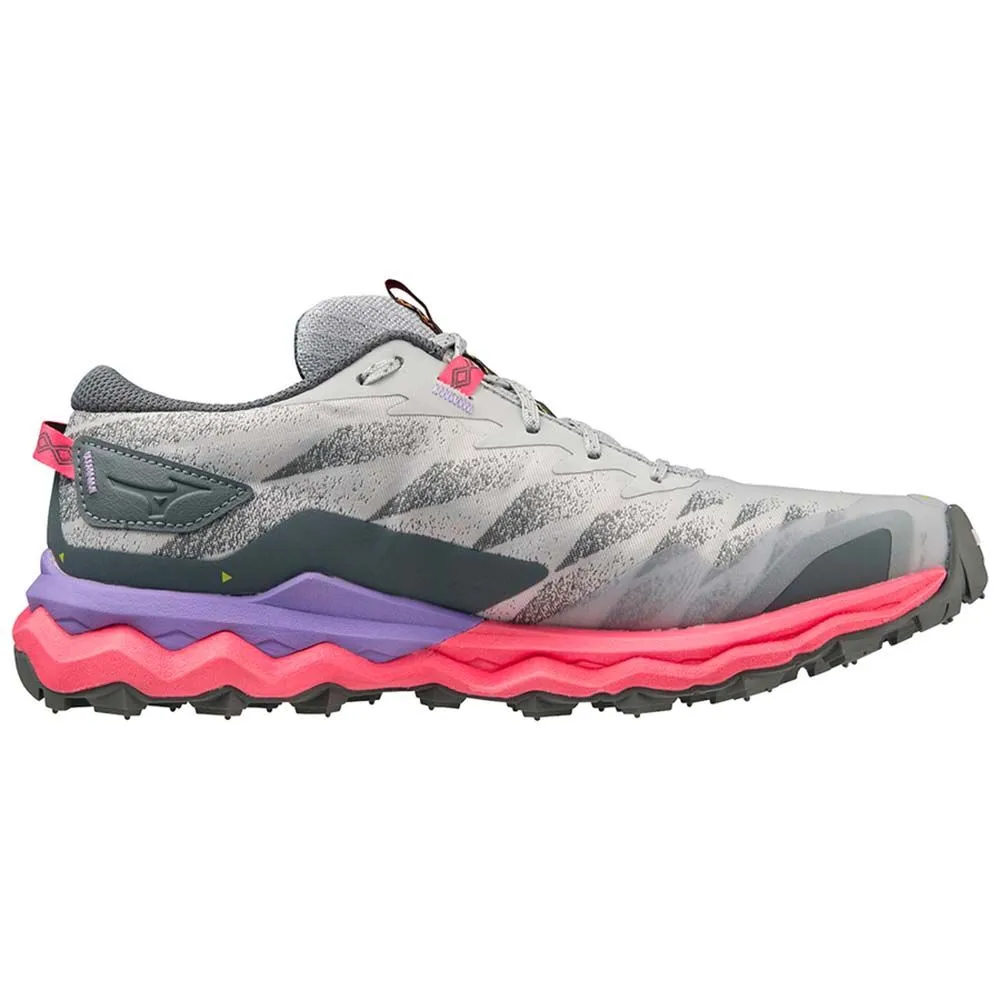 MIZUNO Wave Daichi 7 Bleu et Rose - Chaussure de Trail Running Femme