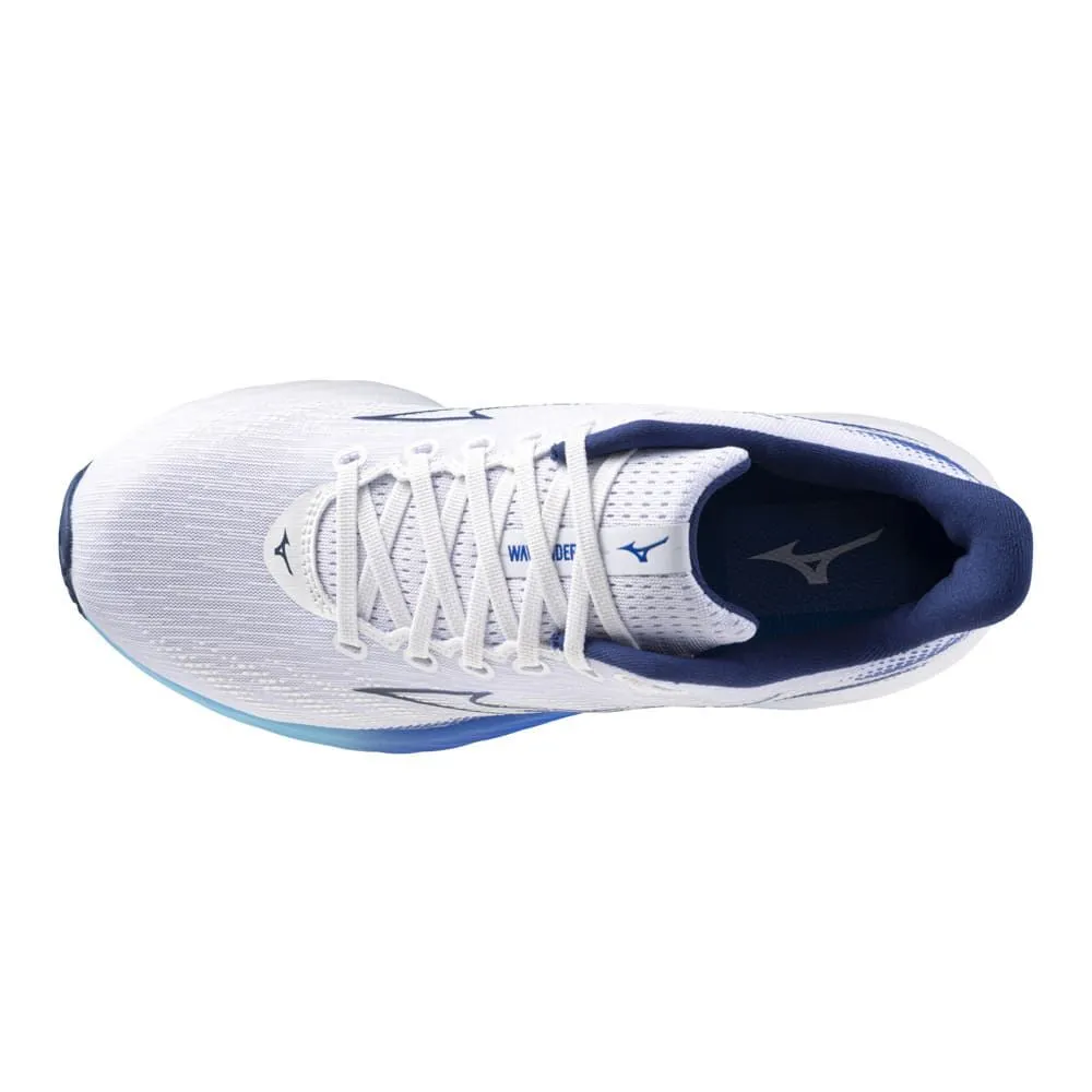 MIZUNO WAVE RIDER 28 Blanc/Bleue Pour Homme