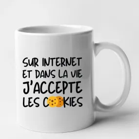 Mug J'accepte les cookies