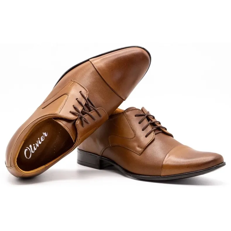 Olivier Chaussures formelles pour hommes P10 augmentant la hauteur du marron brun