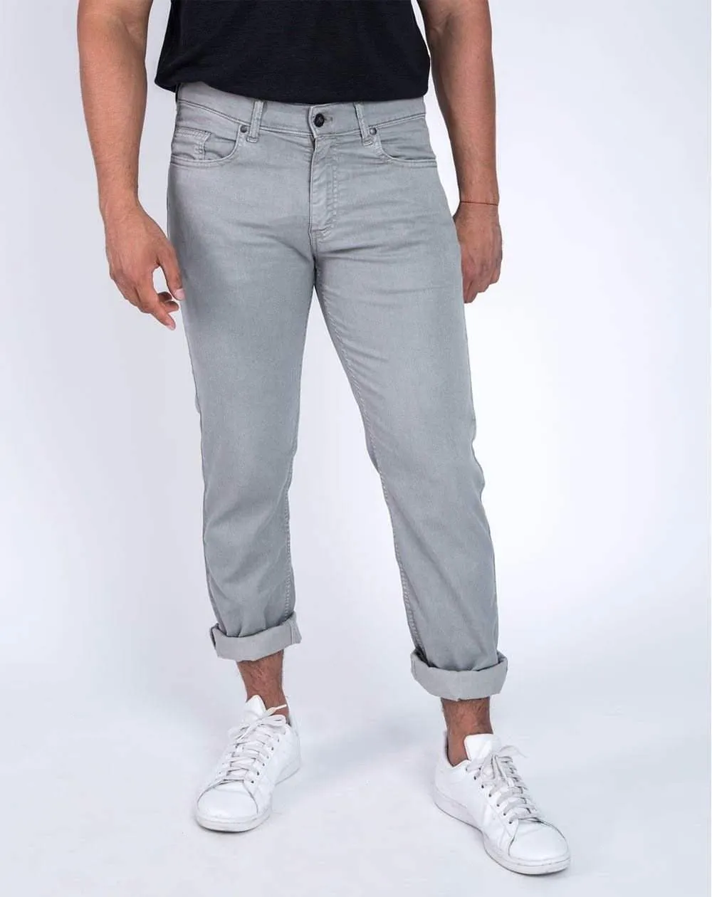 Pantalon 5 poches Zanzibar droit, Tencel coloris grik