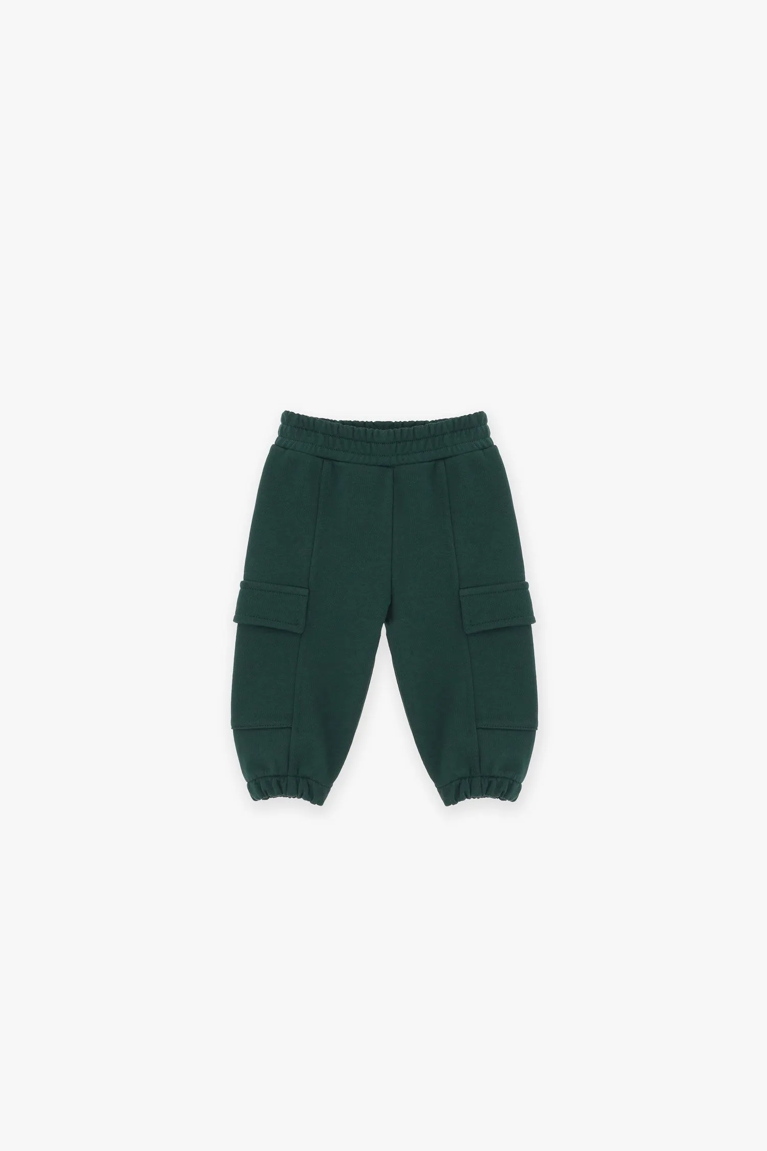 Pantalon baggy bébé en coton à ourlets élastiques