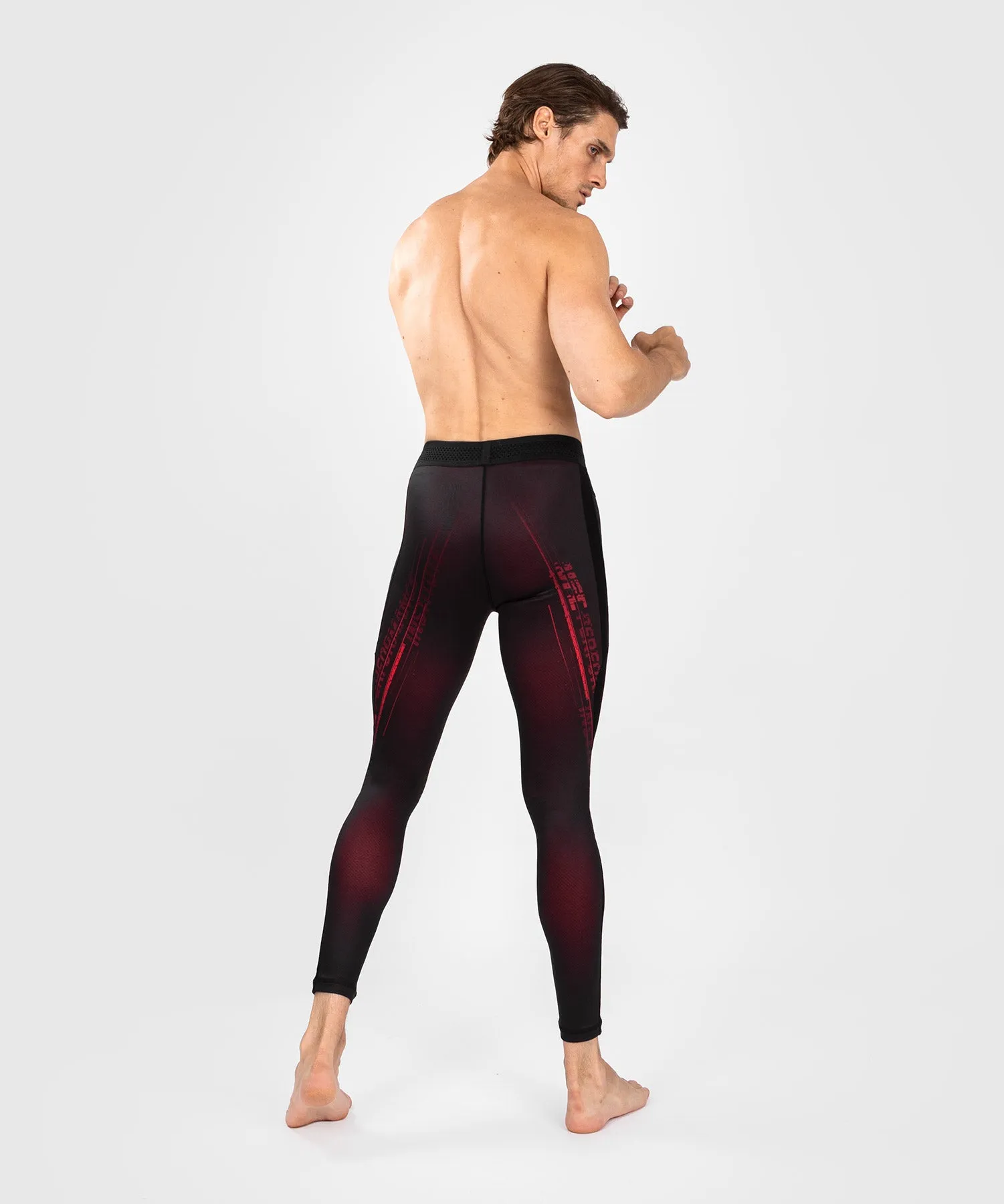 Pantalon de compression pour hommes UFC Performance Institute 2.0 - Noir/Rouge