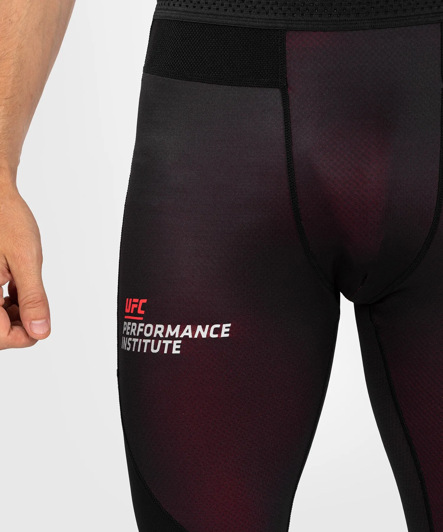 Pantalon de compression pour hommes UFC Performance Institute 2.0 - Noir/Rouge