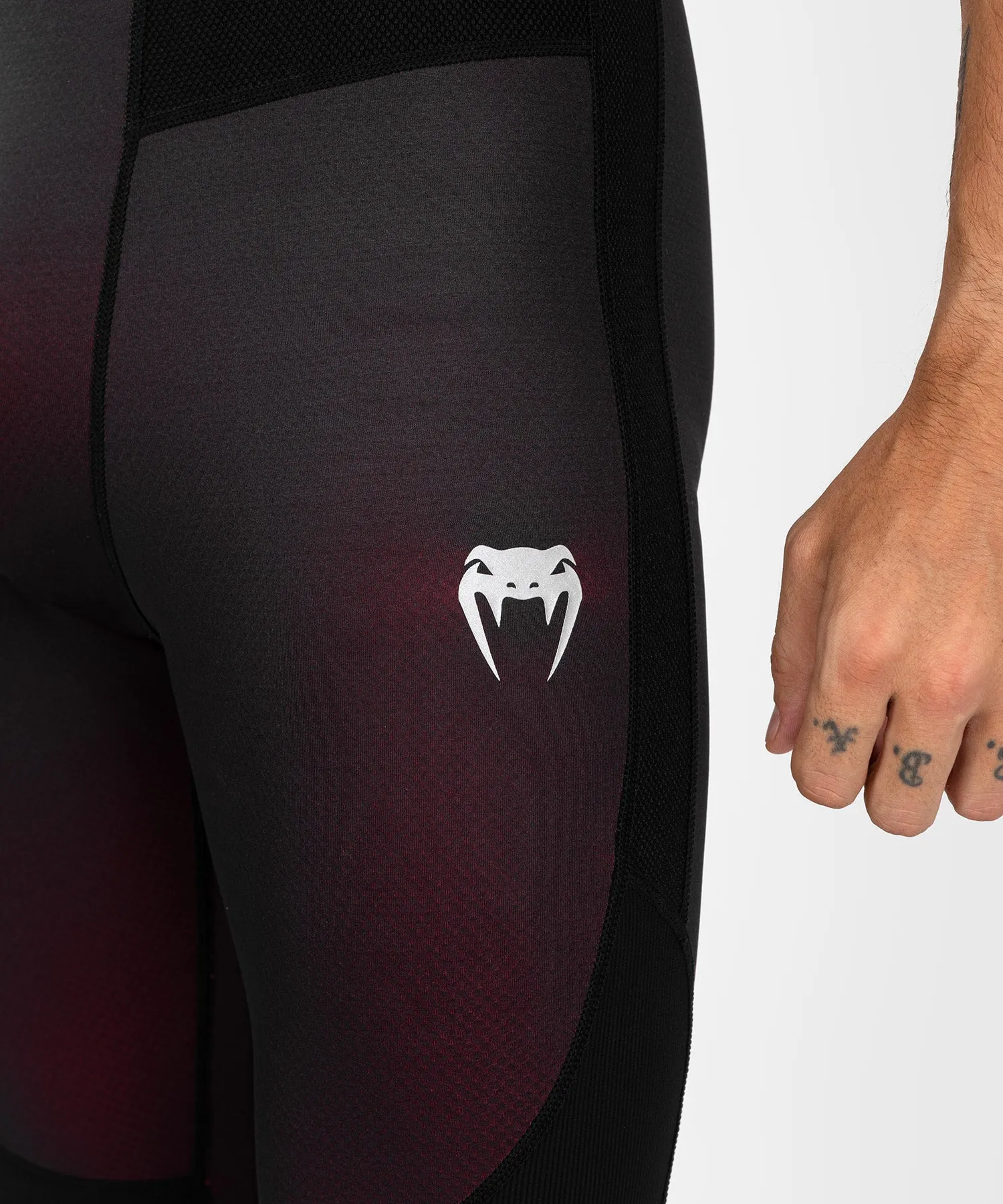 Pantalon de compression pour hommes UFC Performance Institute 2.0 - Noir/Rouge