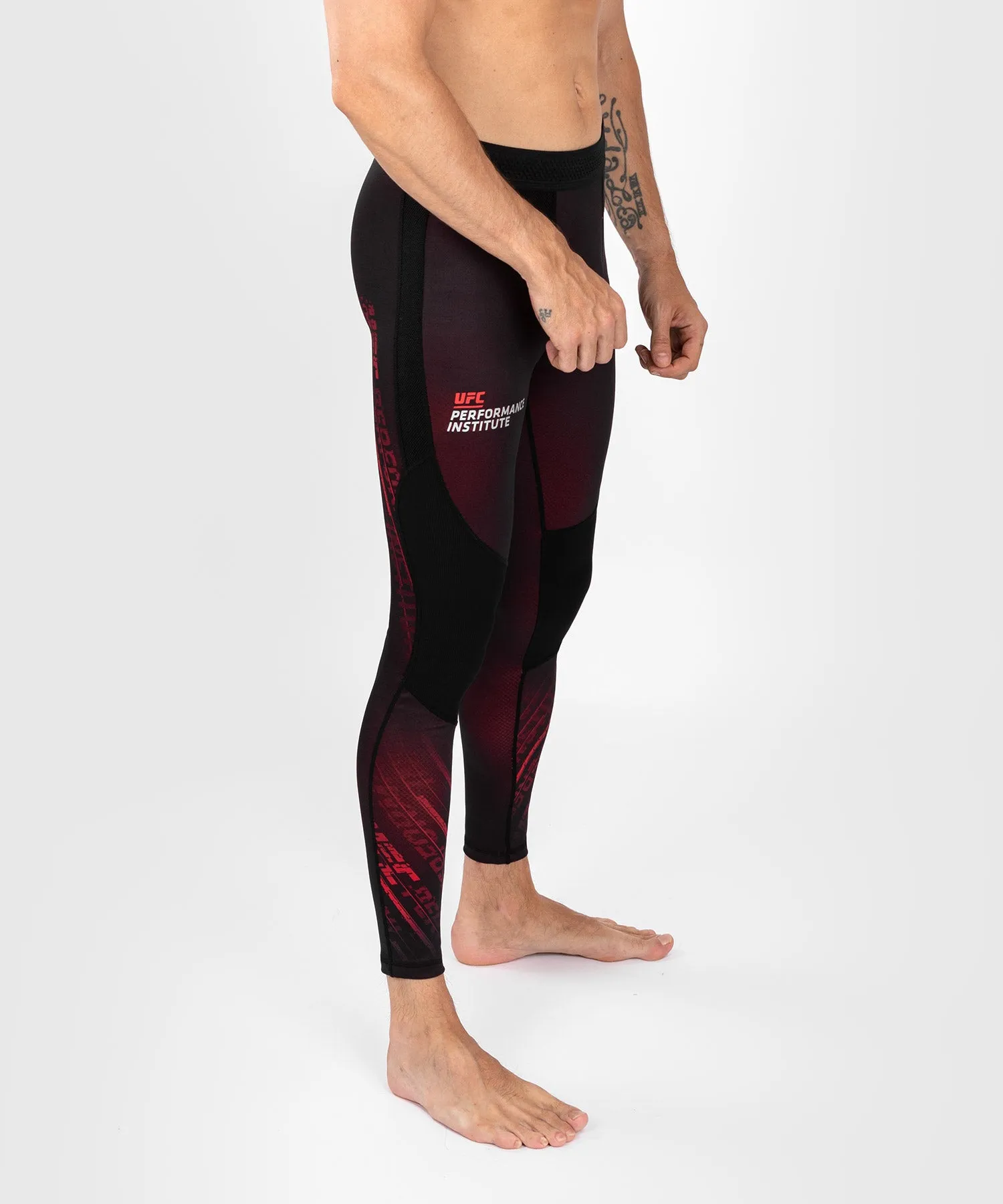 Pantalon de compression pour hommes UFC Performance Institute 2.0 - Noir/Rouge