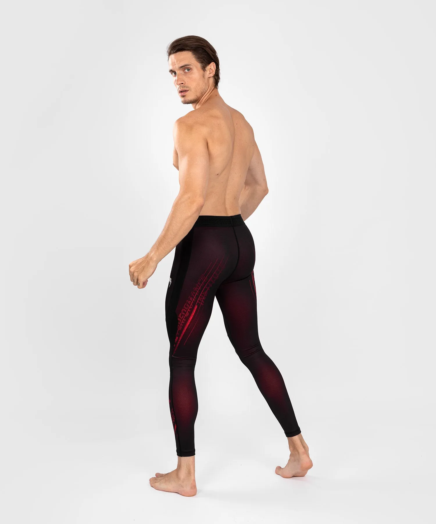 Pantalon de compression pour hommes UFC Performance Institute 2.0 - Noir/Rouge