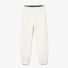 PANTALON DE JOGGING LACOSTE FEMME EN COTON MÉLANGÉ UNI BLANC