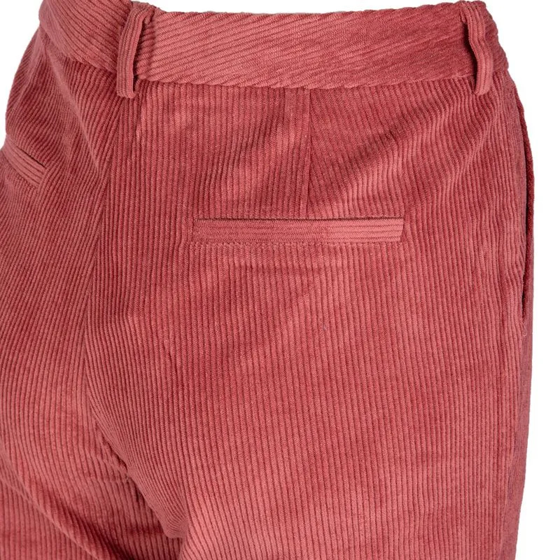 Pantalon droit velours côtelé felon rose Femme LA PETITE ETOILE à 