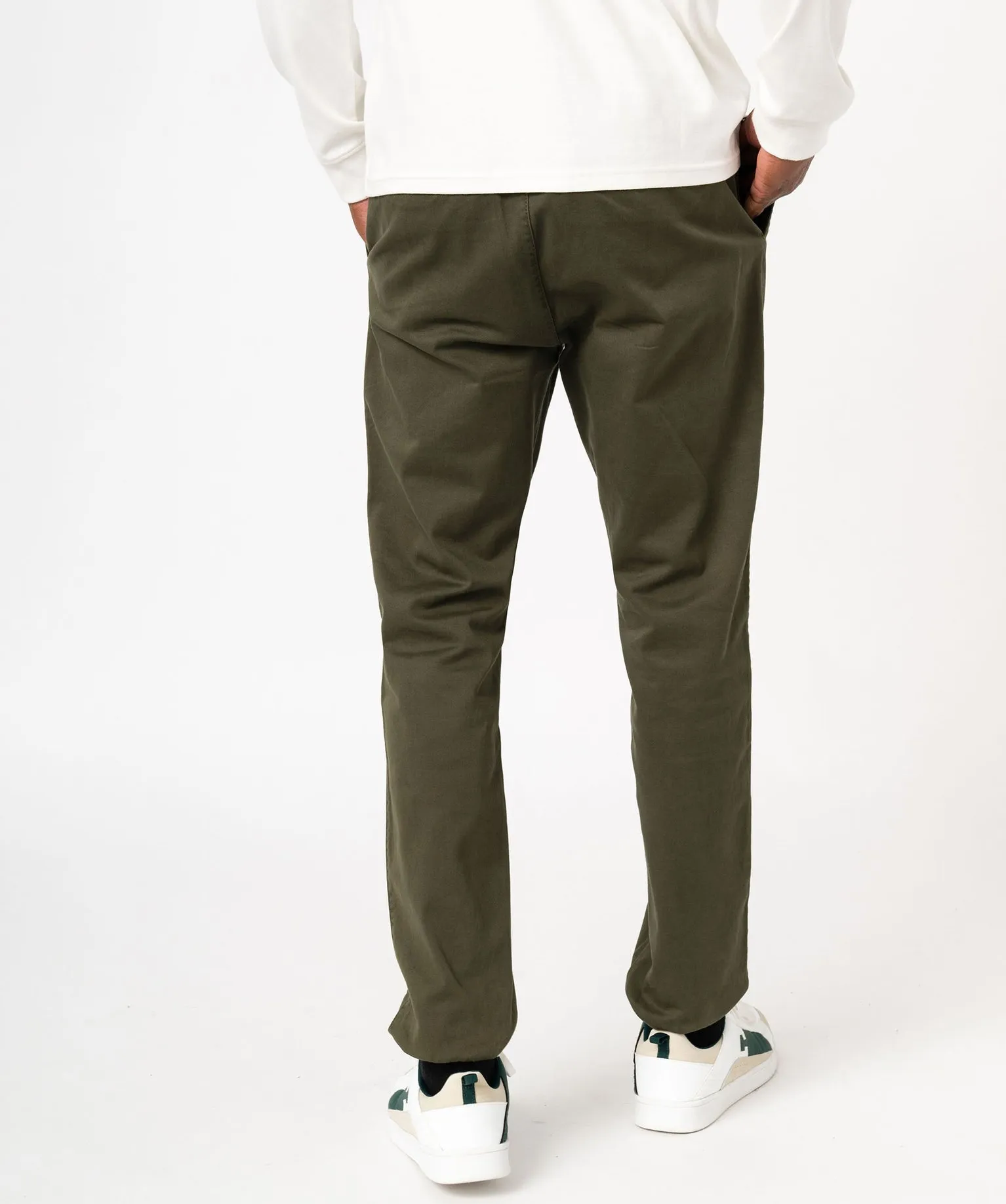 pantalon jogger en toile de coton stretch homme vert