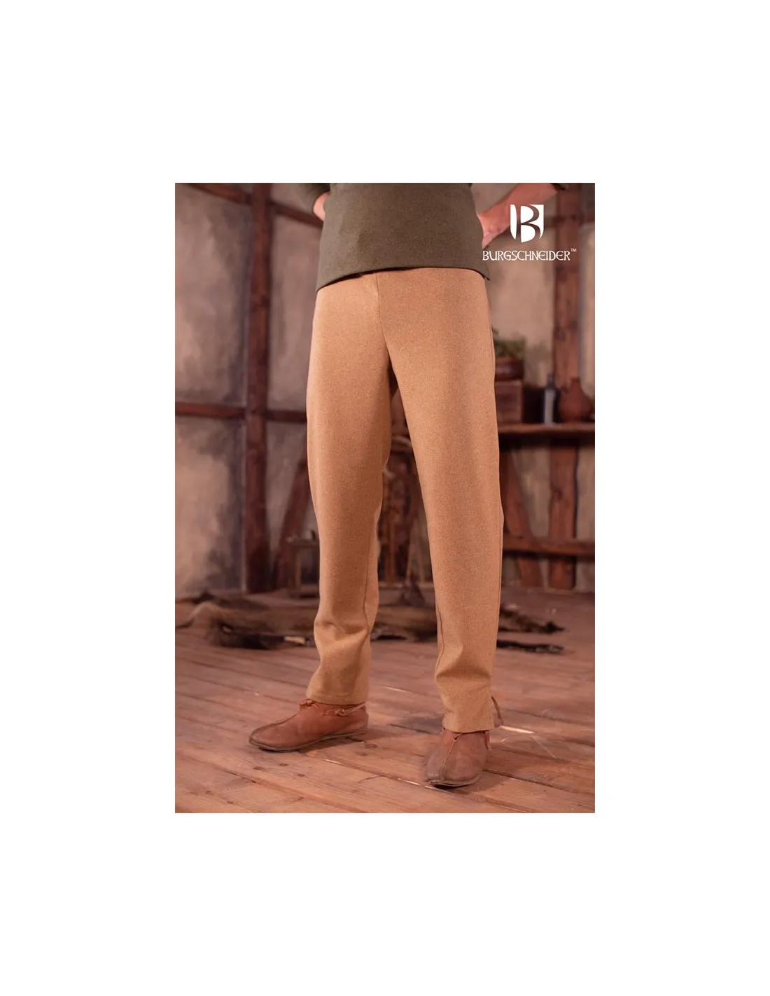 Pantalon médiéval homme Magnus, laine ⚔️ Boutique Épées