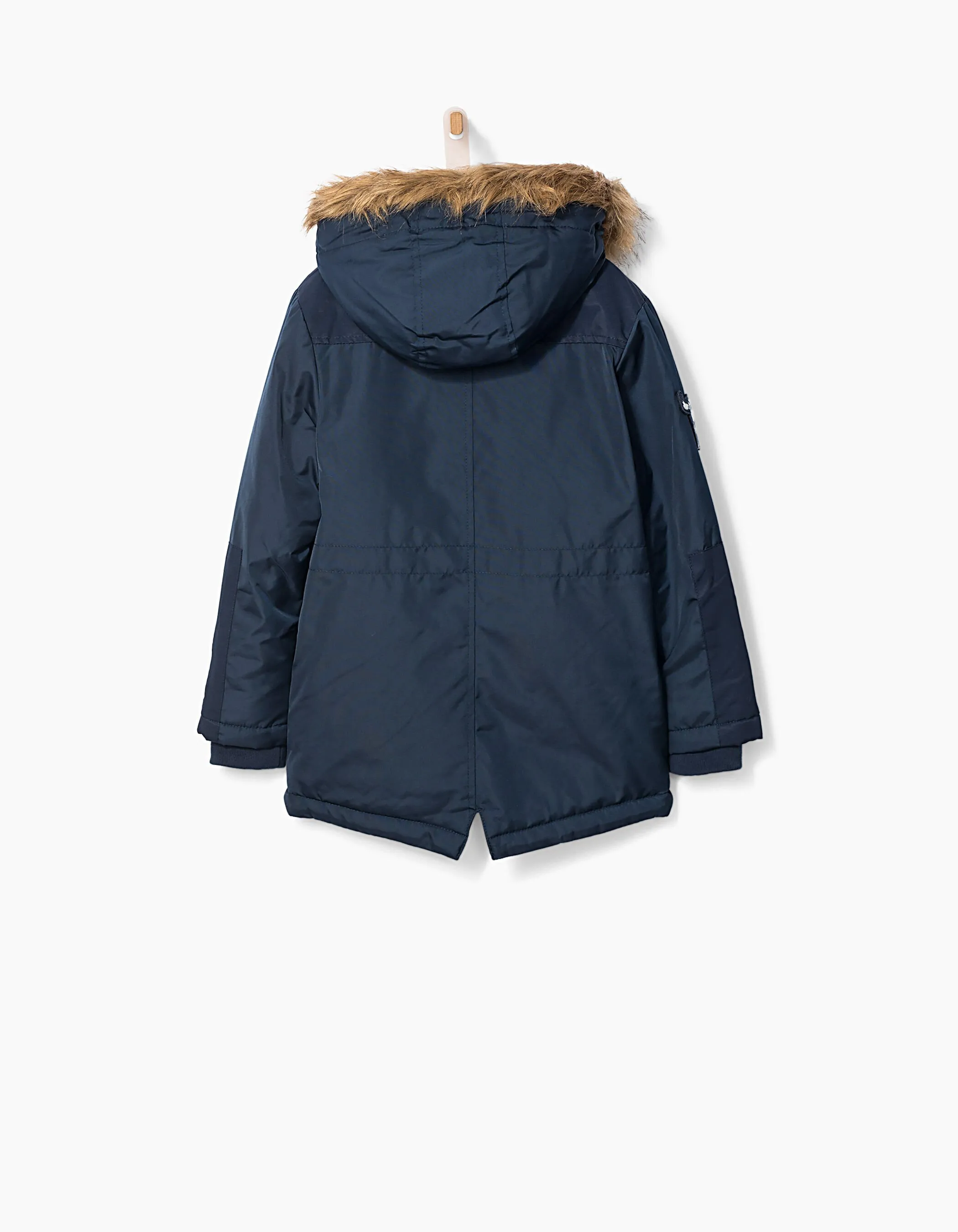 Parka marine fourrée garçon