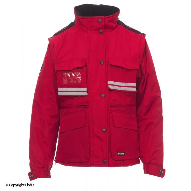 Parka Tornado rouge Ripstop manches amovibles