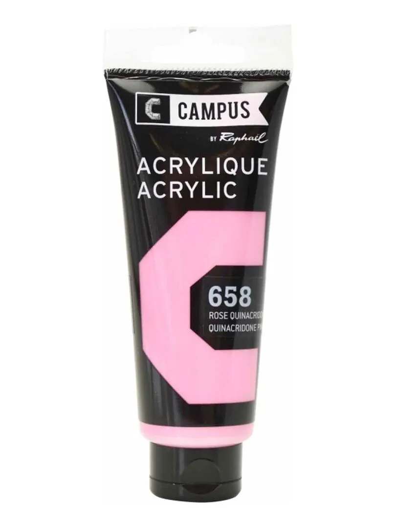 Peinture acrylique 100 ml - Rose Quinacridone n°658 - N/A