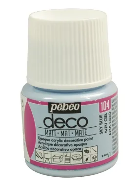 Peinture acrylique opaque mate - Bleu ciel - 45 ml - N/A