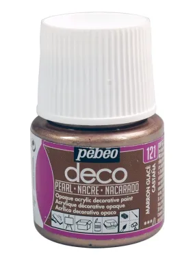 Peinture acrylique opaque nacrée - Marron - 45 ml - N/A