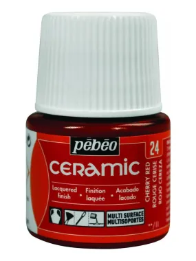 Peinture céramique et multi-surfaces - Rouge cerise - 45 ml - N/A