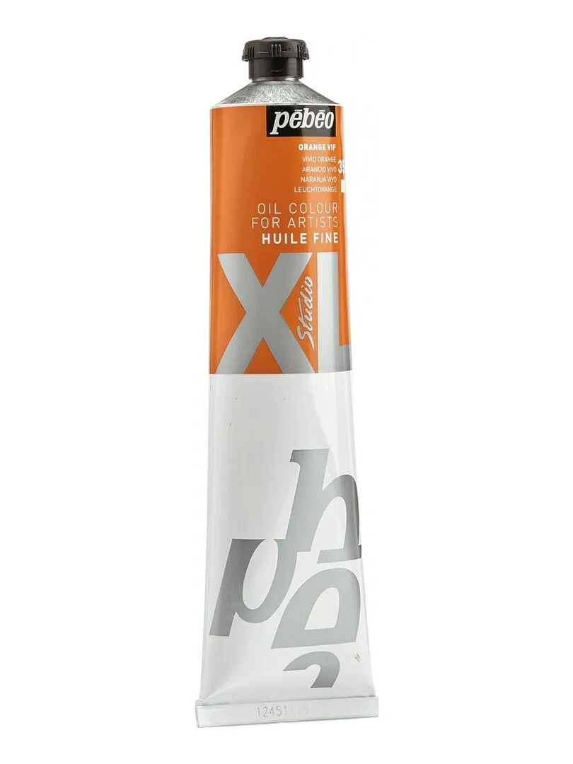 Peinture à l'huile fine XL Studio - Orange vif - 200 ml - N/A