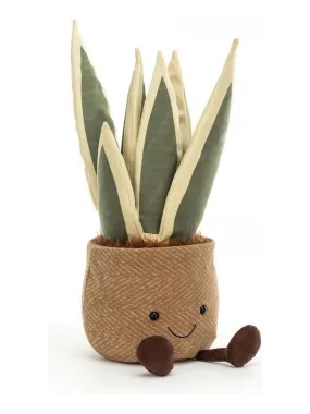 Peluche Amuseable Snake Plant - L: 21 cm x l : 16 cm x H: 38 cm - Vert