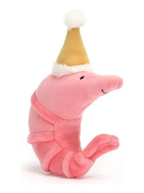 Peluche Celebration Crustacean Shrimp - Dimensions : L : 11 cm x  l : 4 cm x  h : 14 cm - Rose