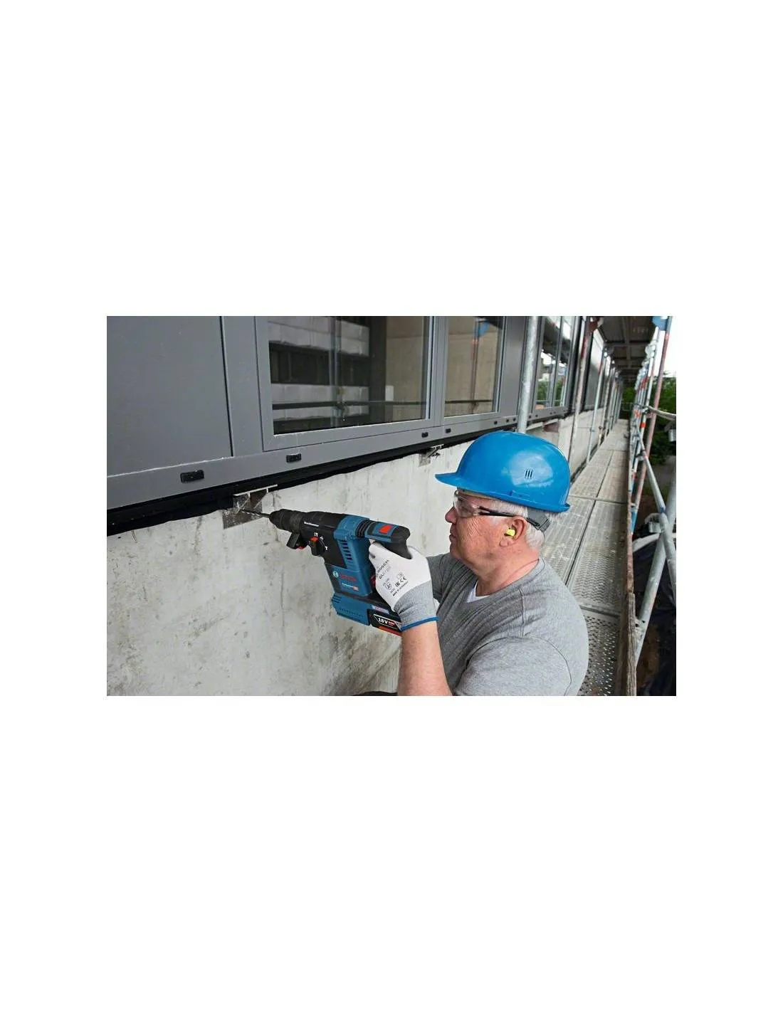Perforateur sans-fil SDS-plus GBH 18V-26 F + GDE 18V-16, 2 batteries x 6.0 Ah, AL 1880CV, L-BOXX - Bosch
