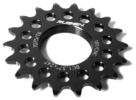 Pignon fixe de vélo Fixie RUDER BERNA 14 dents - Noir