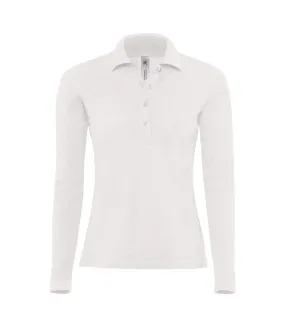 Polo femme manches longues - PW456 - blanc