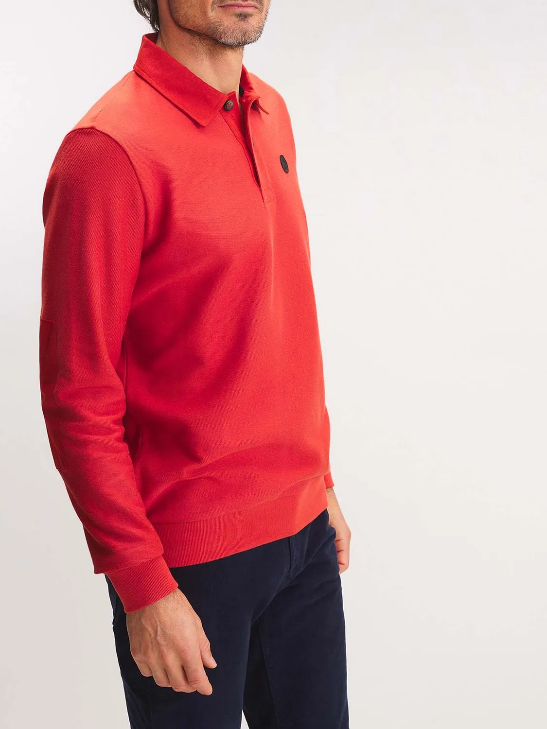 Polo Homme Manches Longues Orange tbs