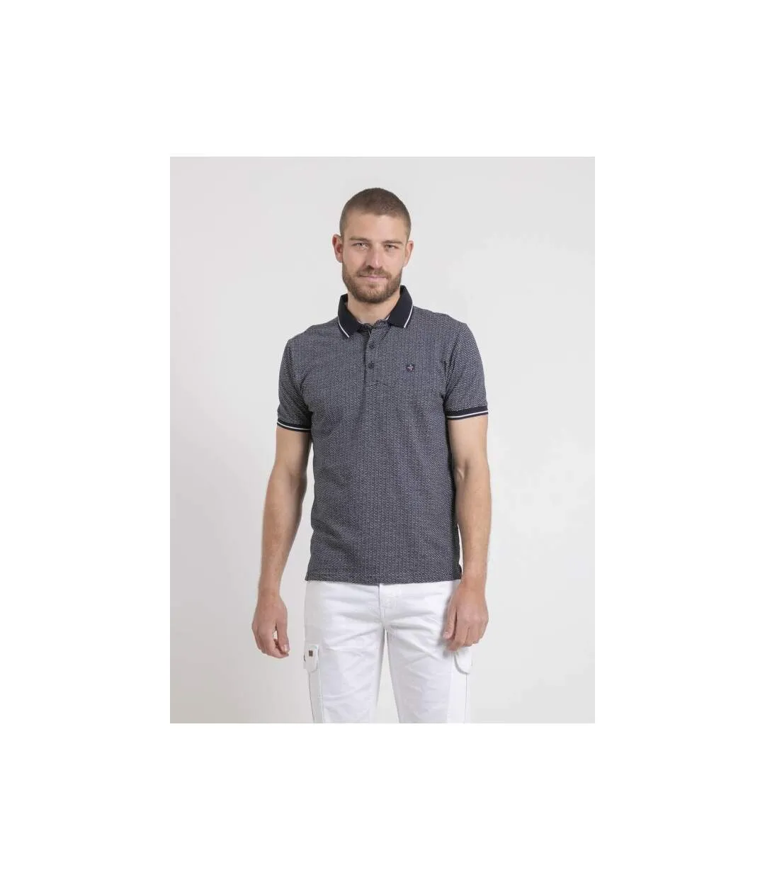 Polo manches courtes pur coton motifs PIGUMAX